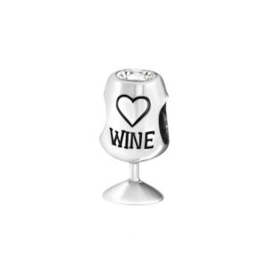 11920 MAY STORY stříbrný korálek WINE s čirým zirkonem