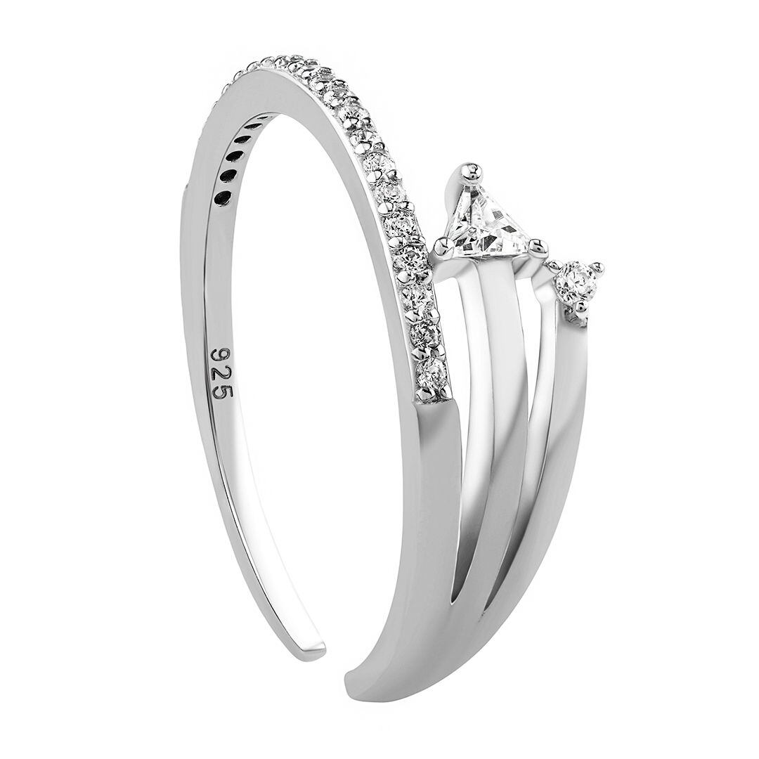 Otevřený stříbrný prsten Lilly s Brilliance Zirconia MSS176RW - Obrázek 3