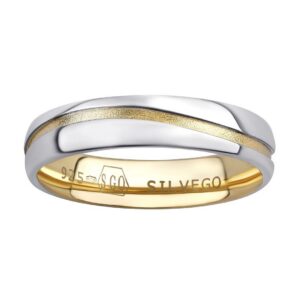 Snubní stříbrný prsten MARIAGE pozlacený žlutým zlatem SHG2050MGPW