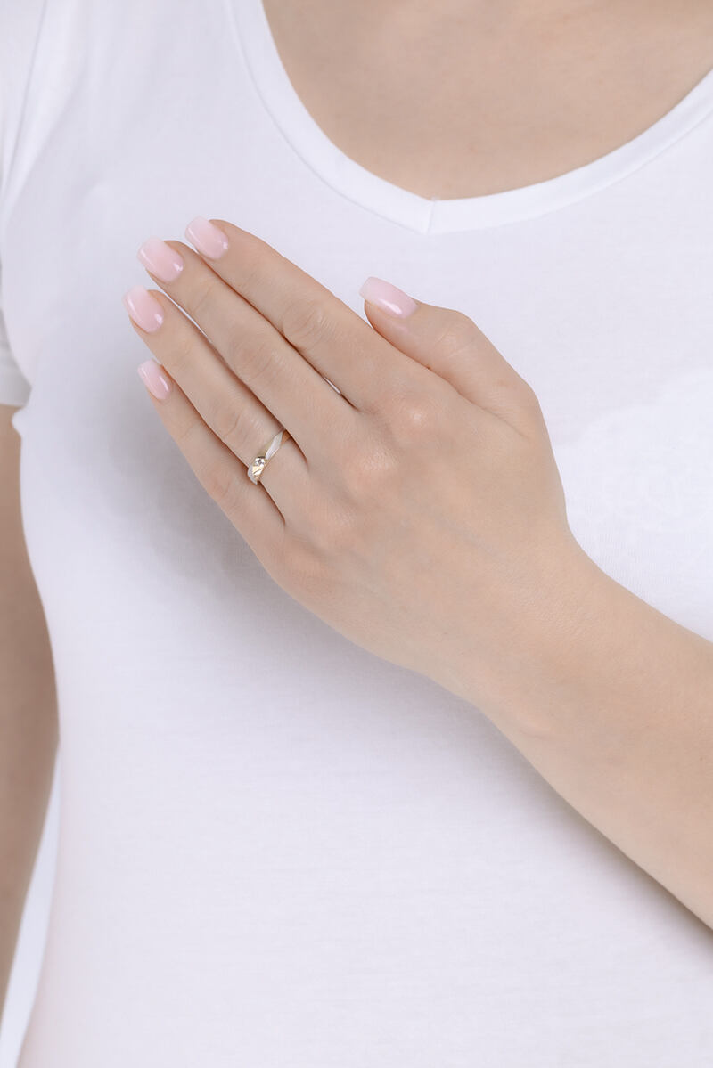 Snubní zlatý prsten Coraline s Brilliance Zirconia ze žlutého a bílého 14kt zlata FNNNP189RGYW - Obrázek 3