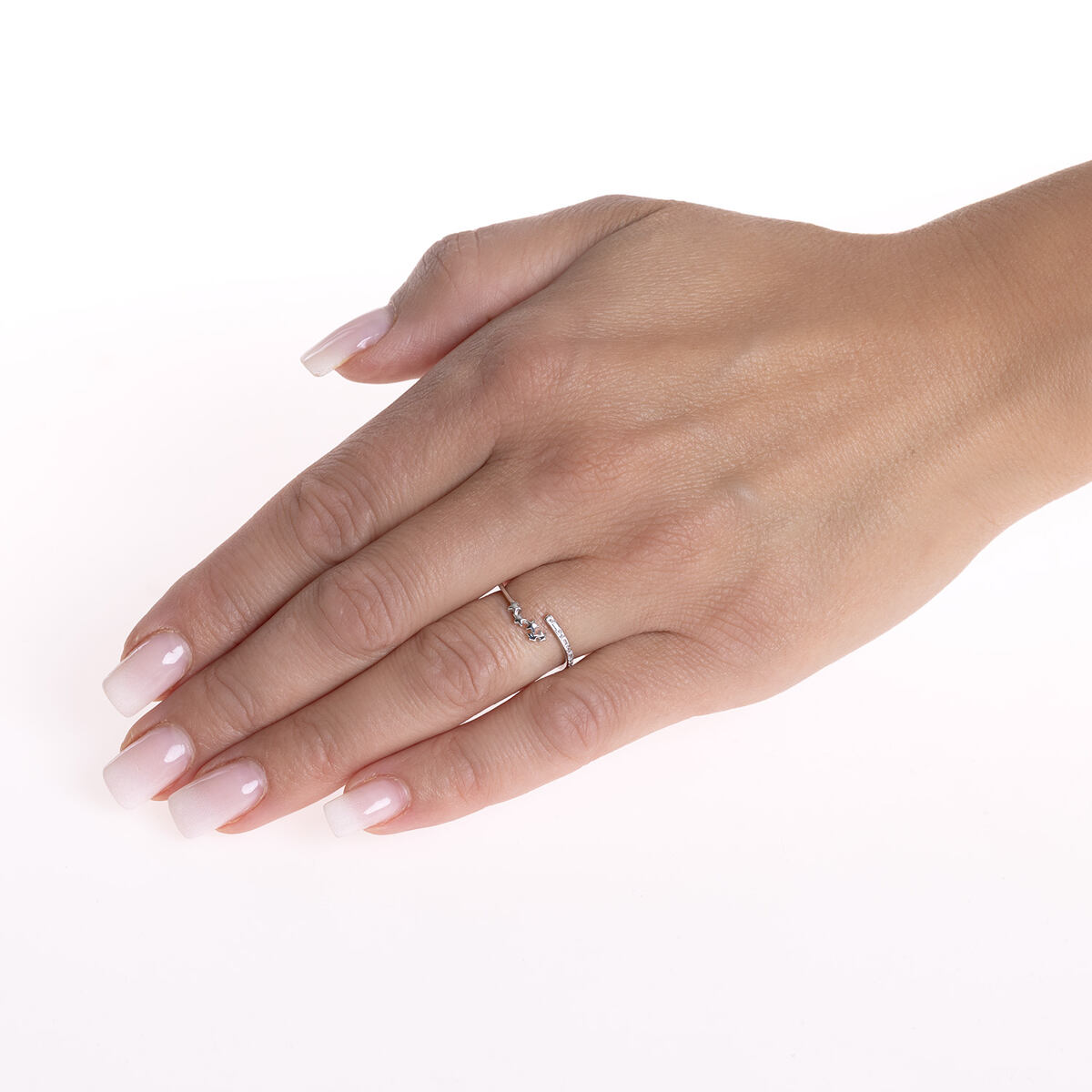 Stříbrný otevřený prsten Pegas s Brilliance Zirconia ADDR4018RS - Obrázek 2
