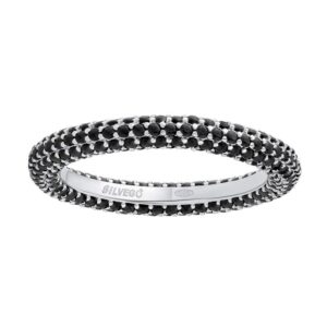 Stříbrný prsten Cleolynd s černými Brilliance Zirconia JJJ1401RB