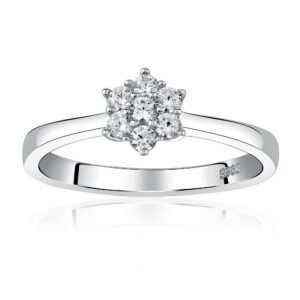 Stříbrný prsten FLORA se Swarovski® Zirconia JJJR2338SW