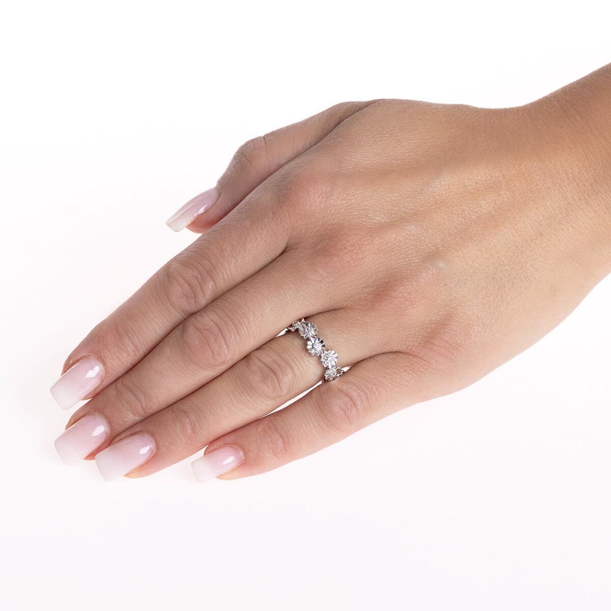 Stříbrný prsten kytičky Flow s Brilliance Zirconia ADDR3732RS - Obrázek 2
