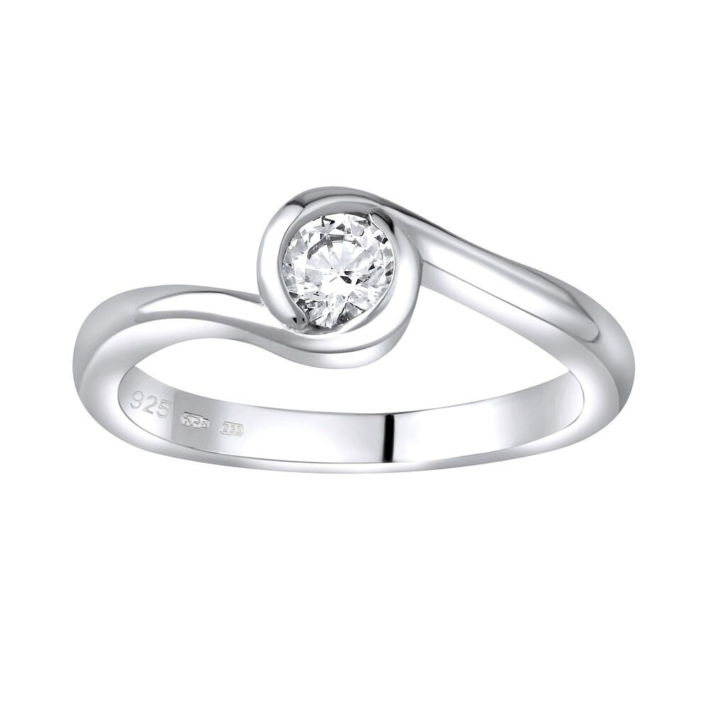 Stříbrný prsten se Swarovski® Zirconia JJJR0555S