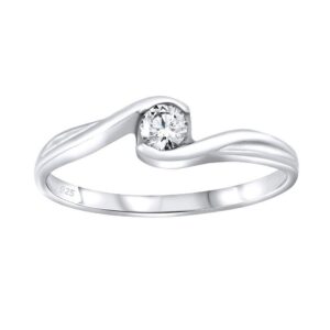 Stříbrný prsten se Swarovski® Zirconia SILVEGOB25021