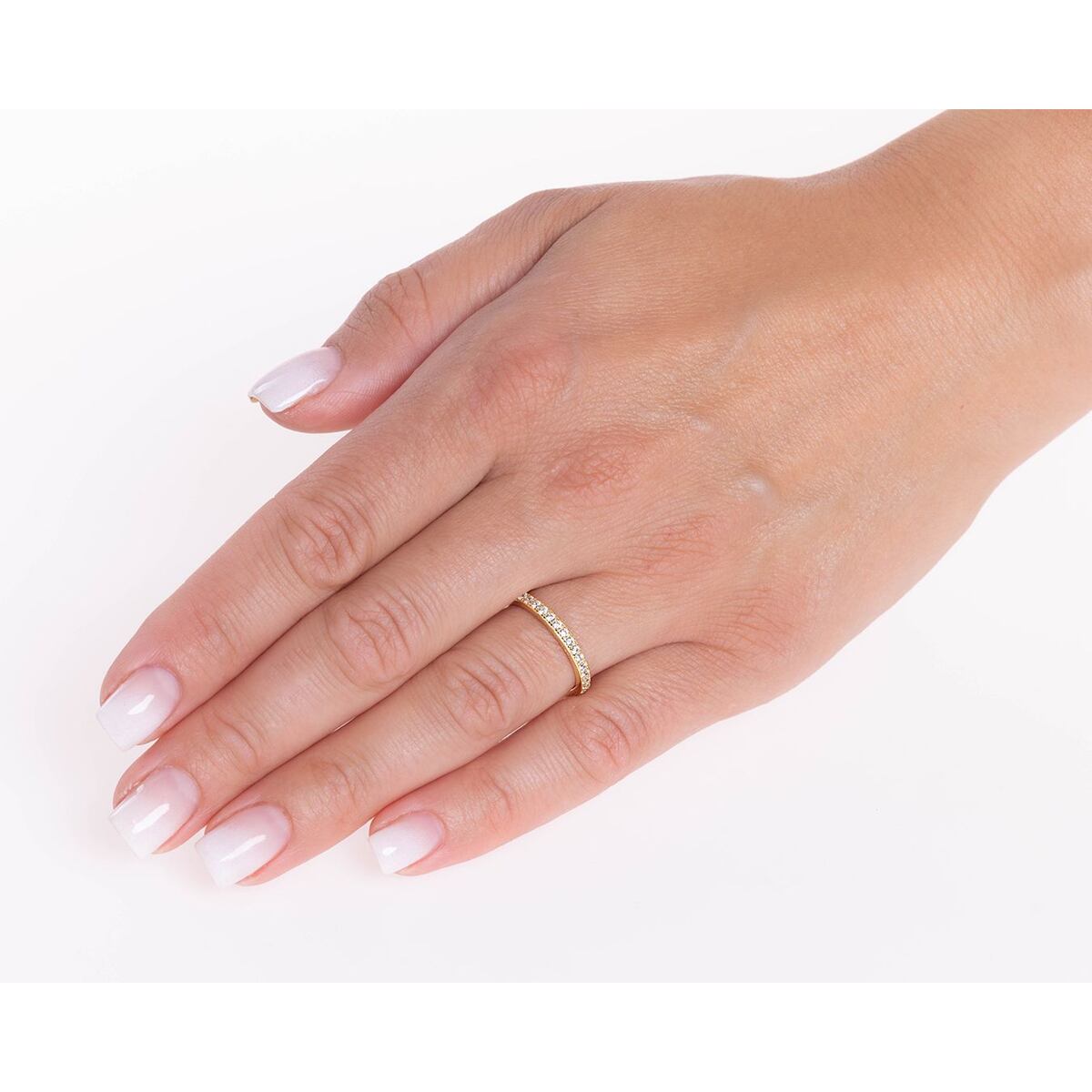 Stříbrný/pozlacený prsten Samira s čirými Brilliance Zirconia JJJ1296RRG - Obrázek 2