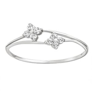Zlatý prsten Deidra s Brilliance Zirconia z bílého 14kt zlata FNNNP229BRGW