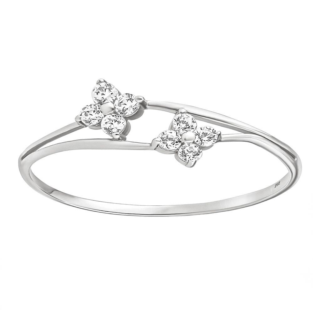 Zlatý prsten Deidra s Brilliance Zirconia z bílého 14kt zlata FNNNP229BRGW