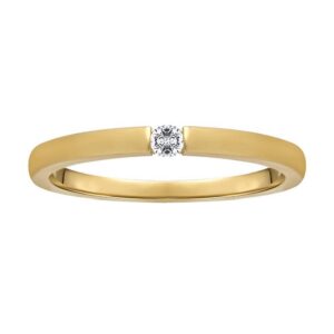 Zlatý prsten Minimalistic s Brilliance Zirconia ze žlutého 14kt zlata FNNNR272RGY