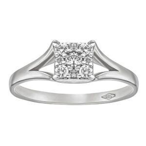 Zlatý prsten Myoki s Brilliance Zirconia z bílého 14kt zlata FNNNF193BRGW