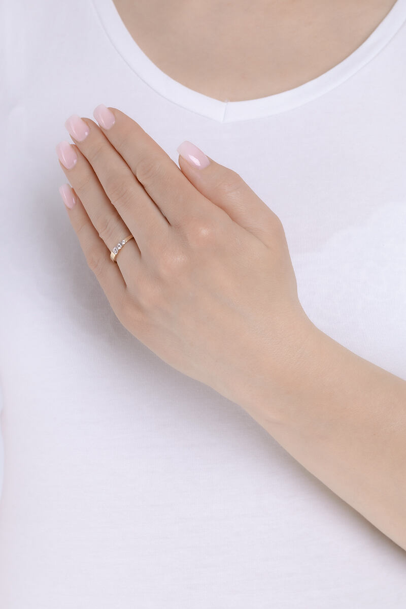 Zlatý prsten Tianna s Brilliance Zirconia ze žlutého a bílého 14kt zlata FNNNF117RGYW - Obrázek 3
